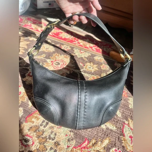 Coach | Bags | Vintage Y2k Coach Bag Smooth Black Leather